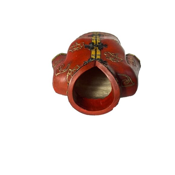 •HBH• Asian Style Shirt Vase, Used Vintage Fun Statement Piece 3.5”X6”, 7.75”h - Picture 7 of 16